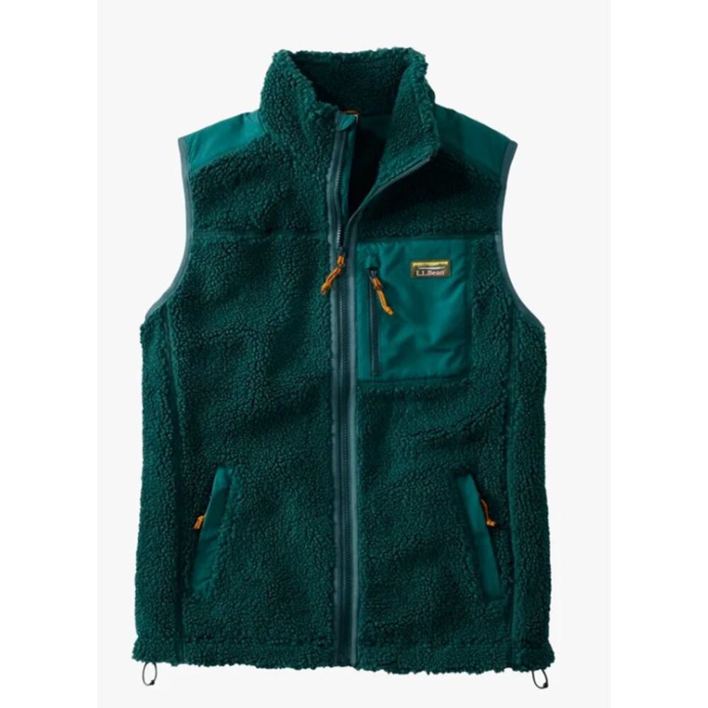 L.L. Bean Sherpa Vest | Mens XXXLT 3X Tall, Green